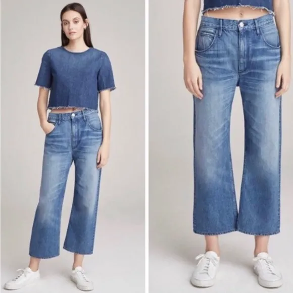 NWT 3x1 32 Addie Loose Fit Crop Relaxed Boyfriend Fit Full Leg