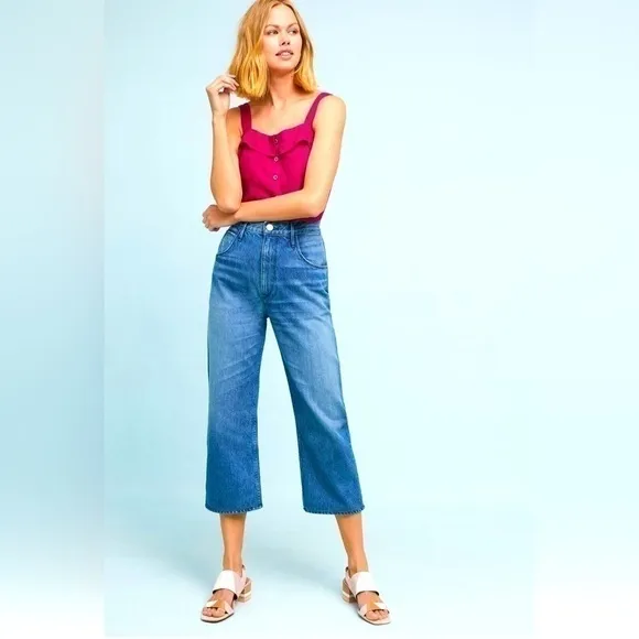 NWT 3x1 32 Addie Loose Fit Crop Relaxed Boyfriend Fit Full Leg