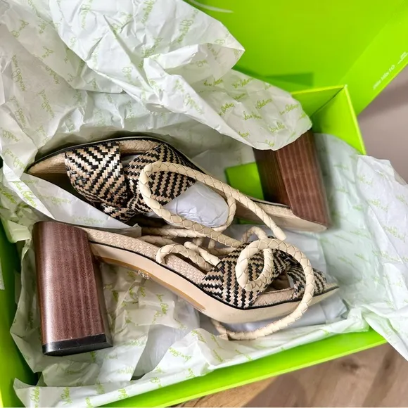 NWT Anthropologie Sam Edelman Bodhi Woven Ankle Strap Sandals