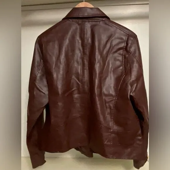NWT DEX Faux Leather Moto Jacket - XL