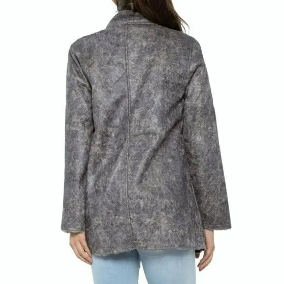 NWT Dylan Reversible Vintage Look Soft Faux Leather Fur Coat Jacket