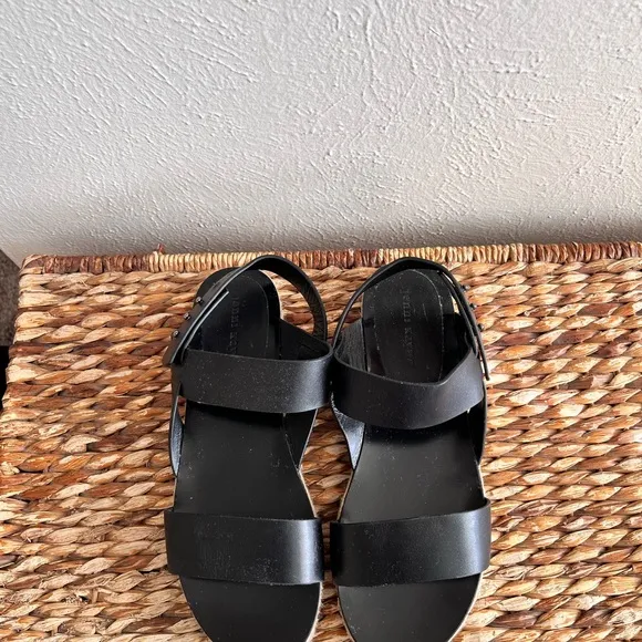NWT Jenni Kayne Sunday Leather Espadrille Sandals in Black Size 39 EU/US 9