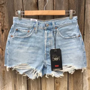 NWT Levi’s 501 High Rise Cutoff Denim Shorts Cotton Luxor Heat 27