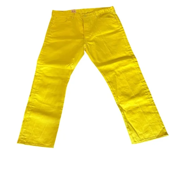 NWT Levis 501 Yellow Jeans Men’s Original Button Fly Size 40 X 30 Rare