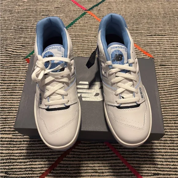 NWT New Balance 500 Men's UNC Cream and Blue Sneakers Sz 10