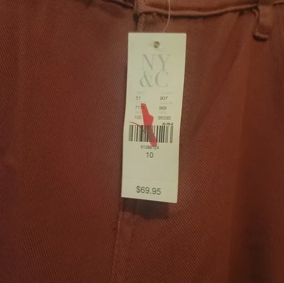 NWT New York &amp; Company Soho Rose Pink Distressed Denim Jeans Pants Leggings