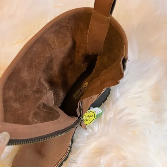 NWT Paul Green Newbury Leather Bootie in Toffee Sz 9.5.