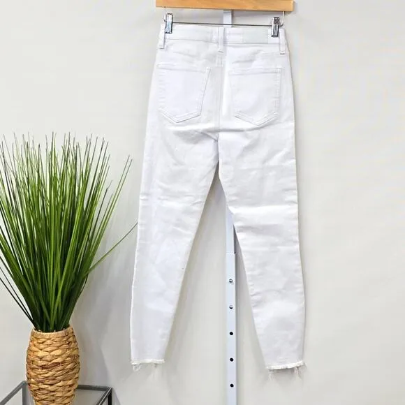 NWT Pistola High Rise White Distressed Jeans size 26