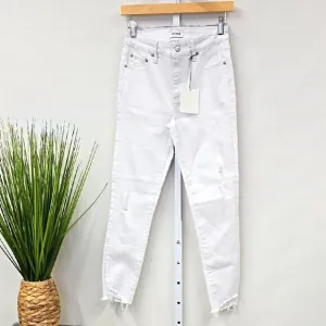 NWT Pistola High Rise White Distressed Jeans size 26