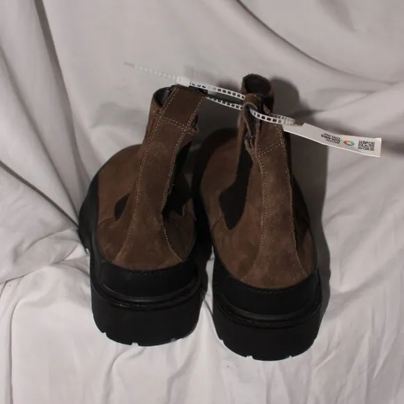 NWT Zara Genuine Suede Chelsea Ankle Boots Size 12