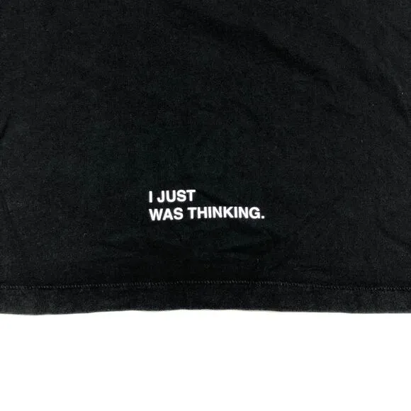 Off White Orange Block Logo Black Tee T Shirt size Medium M Designer mens B1
