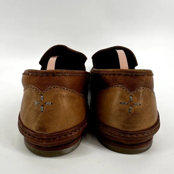 Oliver Sweeney Slip On Loafer Shoes Round Toe Classic Leather Career Brown 8