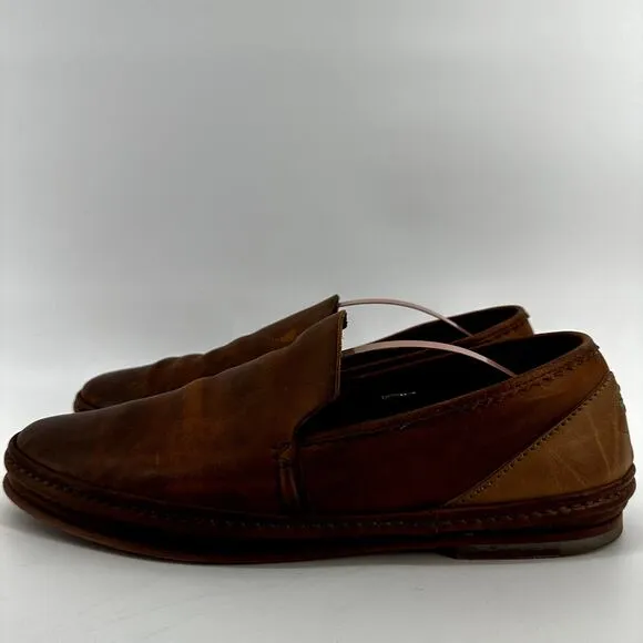 Oliver Sweeney Slip On Loafer Shoes Round Toe Classic Leather Career Brown 8