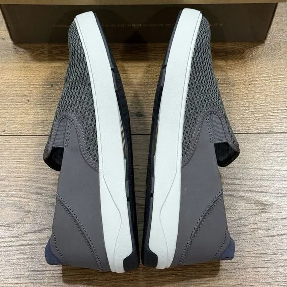 OluKai Lae Ahi Shoes Mens‎ 8 Breathable Slip On Pavement Grey NEW WITH BOX