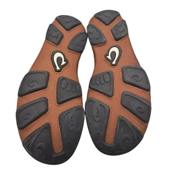 OluKai NEW Men's Moloa Slip On Shoes In Black/Toffee SZ 10.5