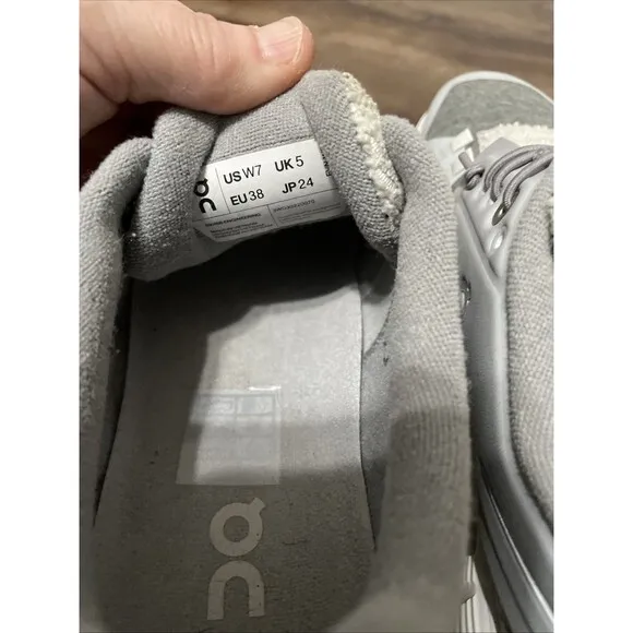 On Cloud 5 Terry Swiss Engineering Women’s Size 7 Running Shoes Gray White Box