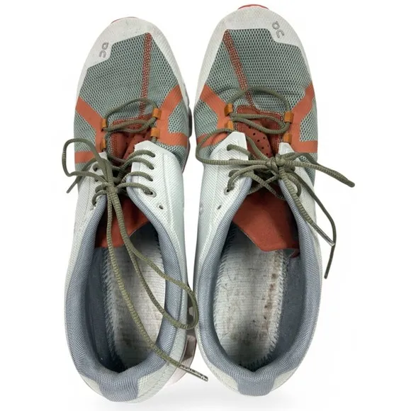 On Cloud 70/30 Running Shoes Mens 12 Fits 11.5 Moss Hazel Green Orange Sneakers