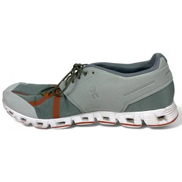 On Cloud 70/30 Running Shoes Mens 12 Fits 11.5 Moss Hazel Green Orange Sneakers