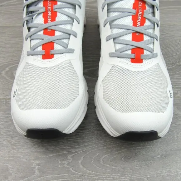 ON Cloudrunner Athletic Running Shoes Men's Size 12.5 White Flame NEW #46.98199