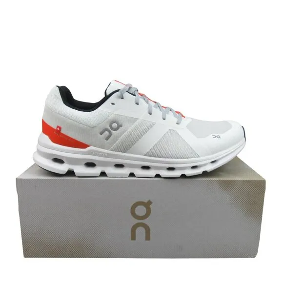 ON Cloudrunner Athletic Running Shoes Men's Size 12.5 White Flame NEW #46.98199