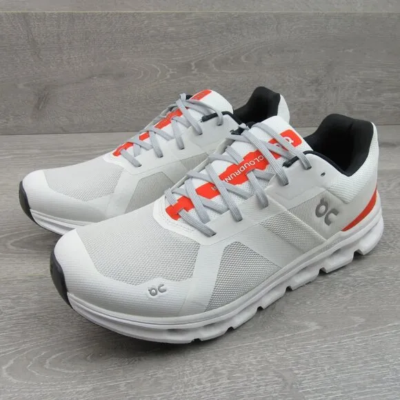 ON Cloudrunner Athletic Running Shoes Men's Size 12.5 White Flame NEW #46.98199