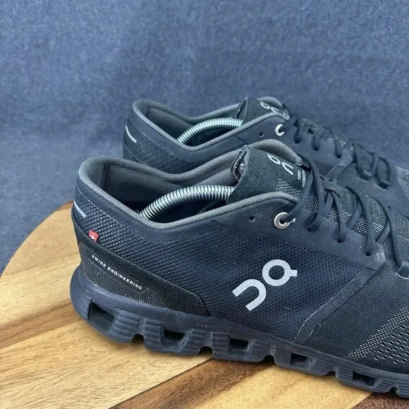 On Men's Black Cloud X Running Shoes Helion Tech Size 13