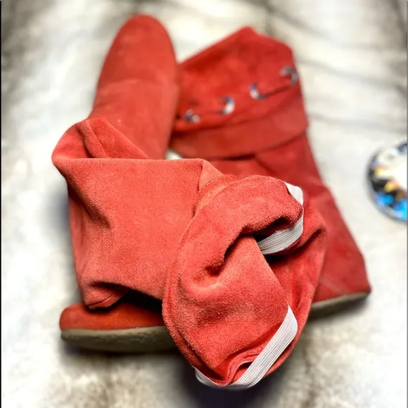 ONAKO Suede Red slouch Boots Italy