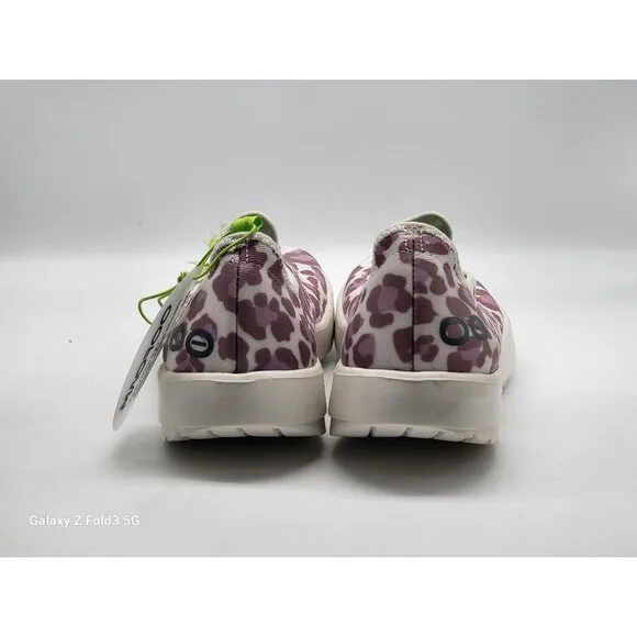 Oofos Oomg Eezee Womens Slip On Shoes Size 5 Rose Leopard 3