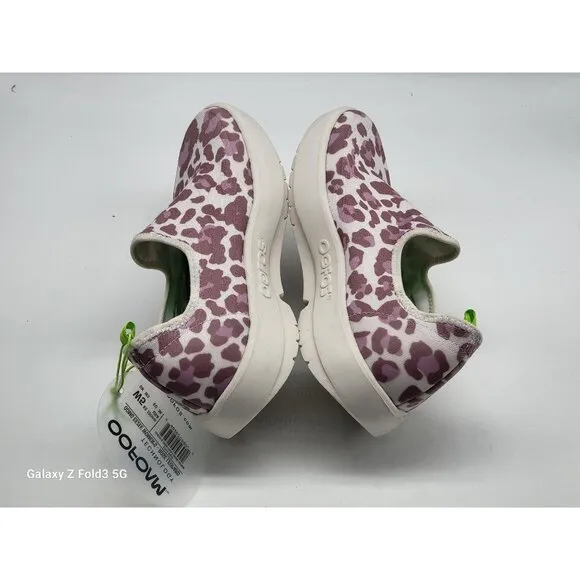 Oofos Oomg Eezee Womens Slip On Shoes Size 5 Rose Leopard 3