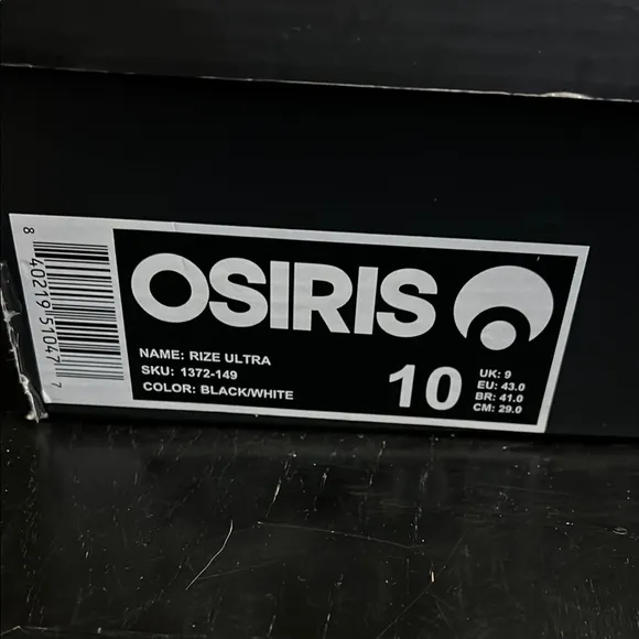 OSIRIS LIMITED EDITION LEATHER RIZE ULTRA HIGH TOPS SIZE 10