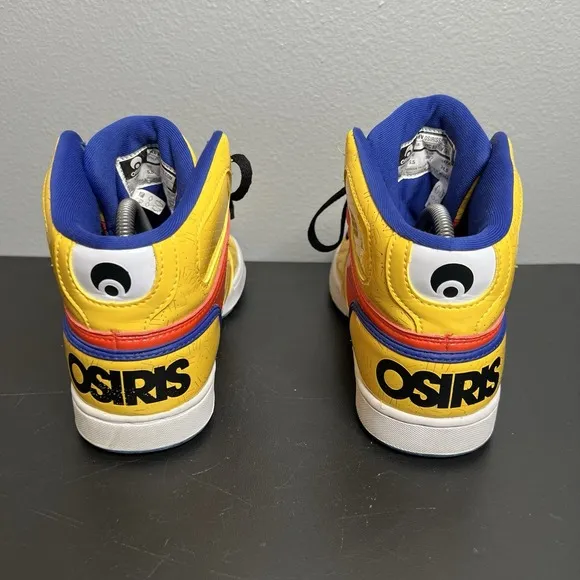 Osiris NYC 83 Women's Size 8 Yellow Orange Blue High-Top Skate Shoes Y2K Grunge