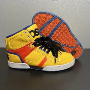 Osiris NYC 83 Women's Size 8 Yellow Orange Blue High-Top Skate Shoes Y2K Grunge
