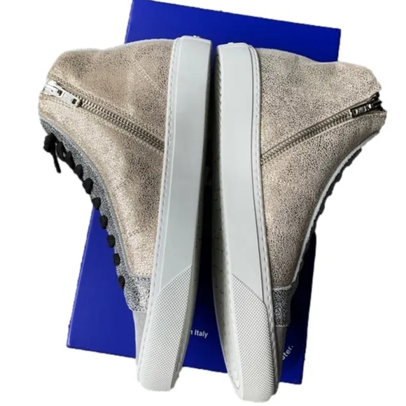 P448 High-Tops with Textured Gray and Blue Design