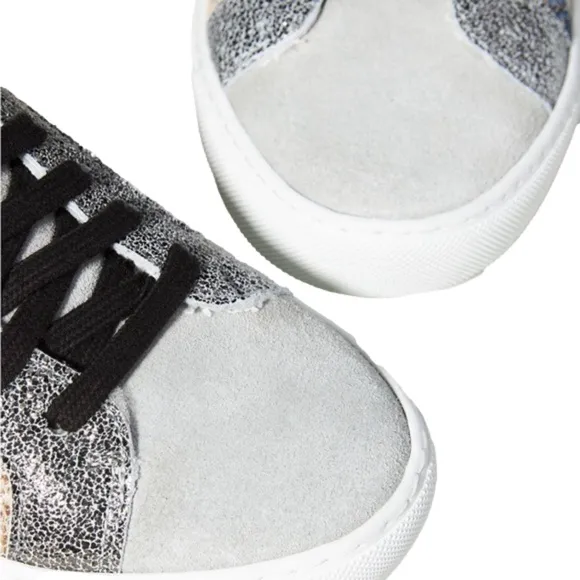 P448 High-Tops with Textured Gray and Blue Design