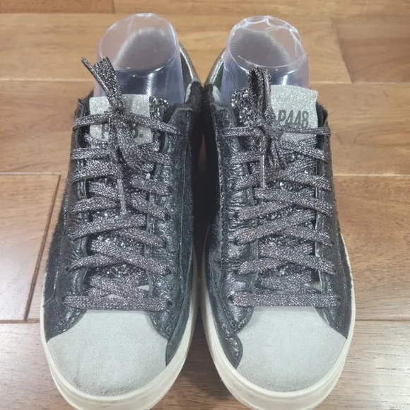 P448 John Pony Calf Hair Sneakers Skate Tennis Shoes 38 EU 7.5-8 US