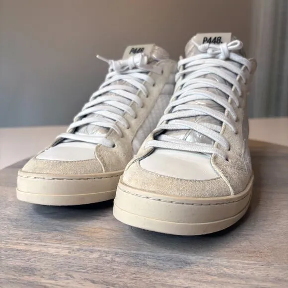 P448 Women's Skate High Top Sneakers Shoes in Peony EU Size 38 US SIze 7.5 / 8