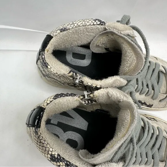 P448 You Can Surf Later Sneaker Snakeskin Print High Top Shoes Women’s Size 37