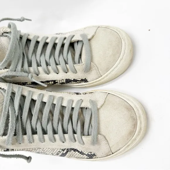 P448 You Can Surf Later Sneaker Snakeskin Print High Top Shoes Women’s Size 37