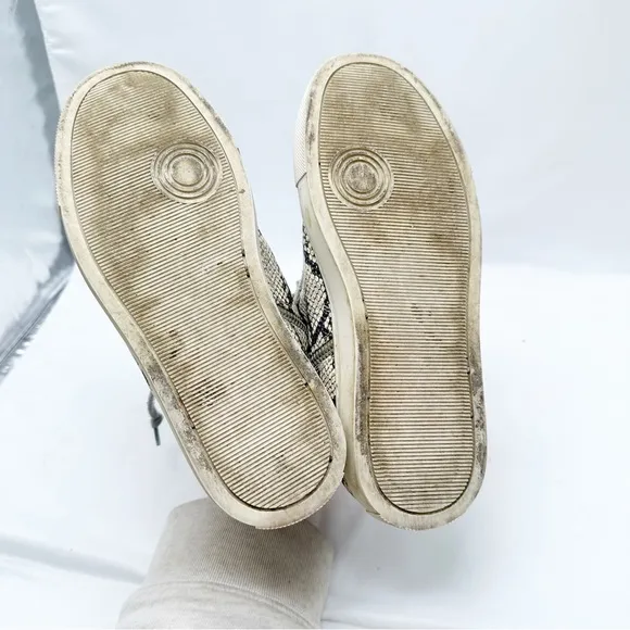 P448 You Can Surf Later Sneaker Snakeskin Print High Top Shoes Women’s Size 37