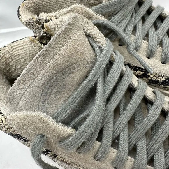 P448 You Can Surf Later Sneaker Snakeskin Print High Top Shoes Women’s Size 37