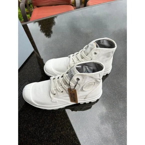 Palladium Pampa Hi Top Sneakers, Star White, Size 11, EU 43