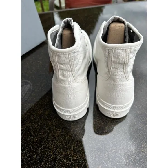 Palladium Pampa Hi Top Sneakers, Star White, Size 11, EU 43