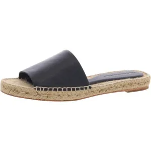 Paloma Barcelo Womens Brina Black Woven Leather Slide Sandals New