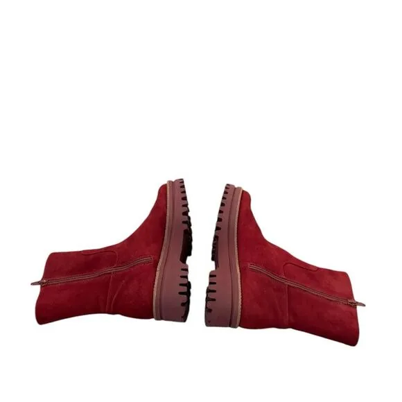 Paloma Barcelo Mid-Calf Platform Shoes in Dark Orange 37