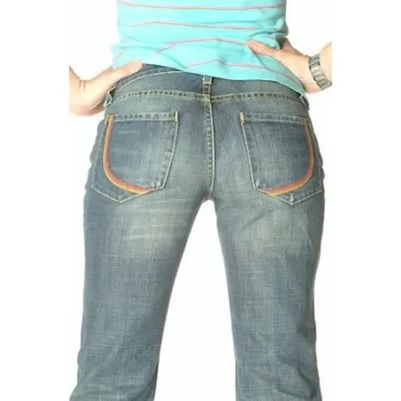 Paper Denim &amp; Cloth Retro Rainbow Pocket Jeans 23