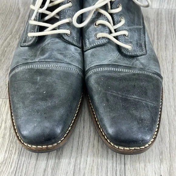 Parc Christie Charcoal Wash Leather Oxfords HighTop Shoes