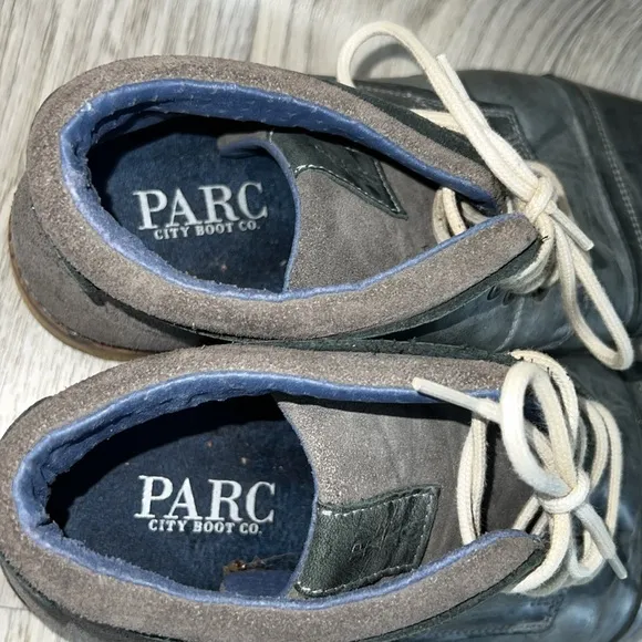 Parc Christie Charcoal Wash Leather Oxfords HighTop Shoes