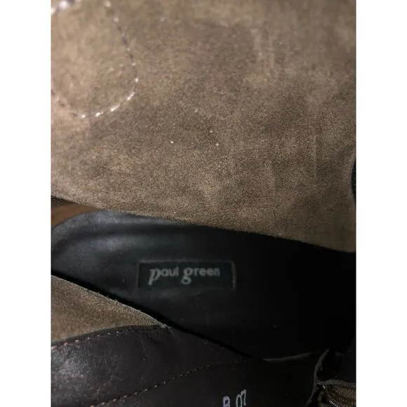 Paul Green &quot;Jax&quot; Festival Coastal Cowgirl Cowboy Academia Brown Suede Boots