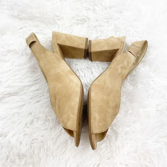 Paul Green Riviera Peep Toe Suede Slingback Heeled Sandal 5