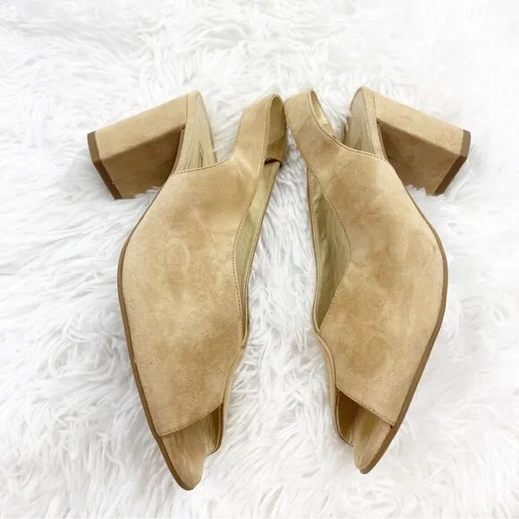 Paul Green Riviera Peep Toe Suede Slingback Heeled Sandal 5